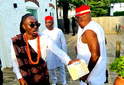 Photos: Crystal Palace star Eberechi Eze holds Igbo-themed traditional wedding in London