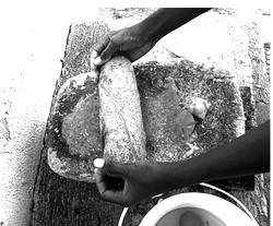 Local grinding stones return as cost of grinding tomatoes provokes housewives