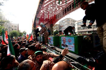 Iran holds state funeral for top brass killed in war with Israel