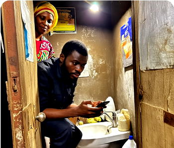 Dear Bunmi, why is he always texting in the toilet? 