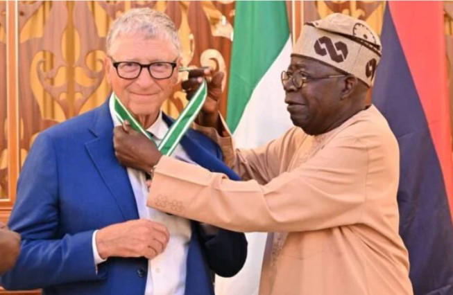 Tinubu awards national honour to Bill Gates for fighting poverty in Africa