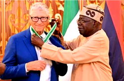 Tinubu awards national honour to Bill Gates for fighting poverty in Africa