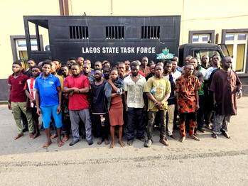 Lagos taskforce busts criminal dens, arrests 49 suspects in Victoria Island