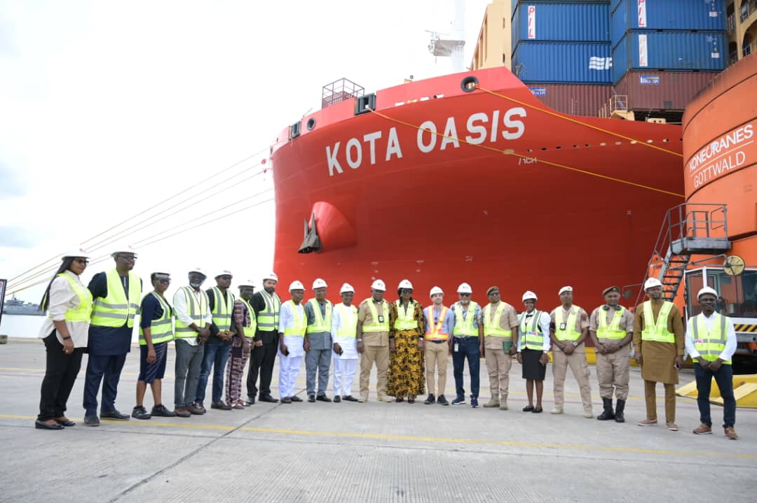 OMT makes history, welcomes West Africa’s first LNG-powered container vessel