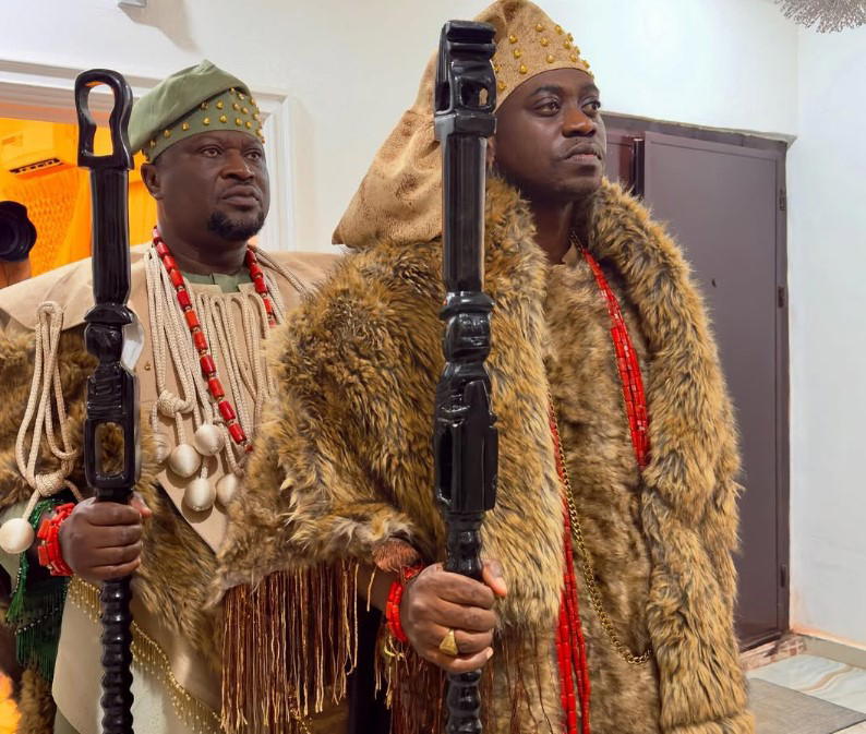Photos: Nollywood stars Lateef Adedimeji, Femi Branch step out in style for Ojude Oba 2025