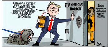 Cartoon: ‘But can I use your medical facilities?’