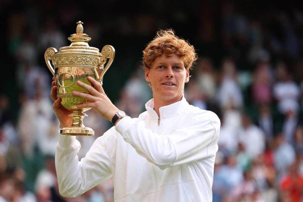 Sinner downs Alcaraz to win first Wimbledon