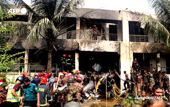 At least 16 killed as Bangladesh fighter jet crashes into school