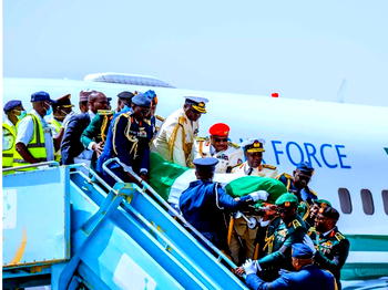 Former President Muhammadu Buhari’s body leaves for Daura