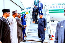 PHOTOS: Shettima, Gbajabiamila arrive London to repatriate Buhari’s remains