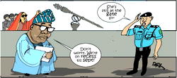 Cartoon: Accurate timekeeper!