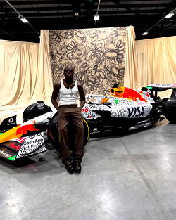 Meet Olaolu Slawn, first artist in the world to have his artwork on an F1 race car