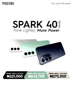Tecno Introduces The Slimmest Phone In The Spark 40 Series. 