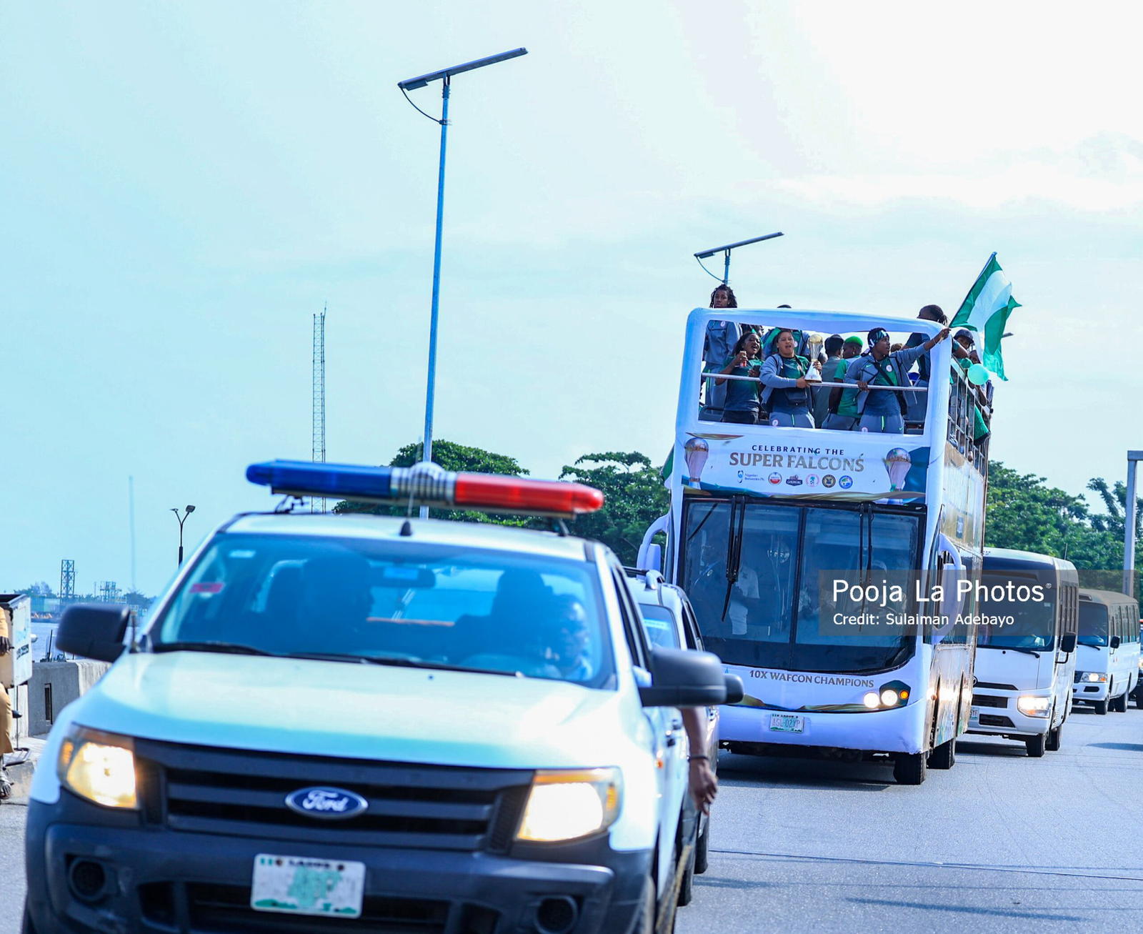 Video: Super Falcons parade Lagos with WAFCON trophy