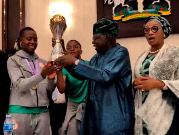 Tinubu confers national honour, gifts $100k, houses to Super Falcons players