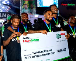 Bet9ja Foundation Scores Big for Charity at the Bet9ja Football Carnival with ₦2 million in Charity Donation