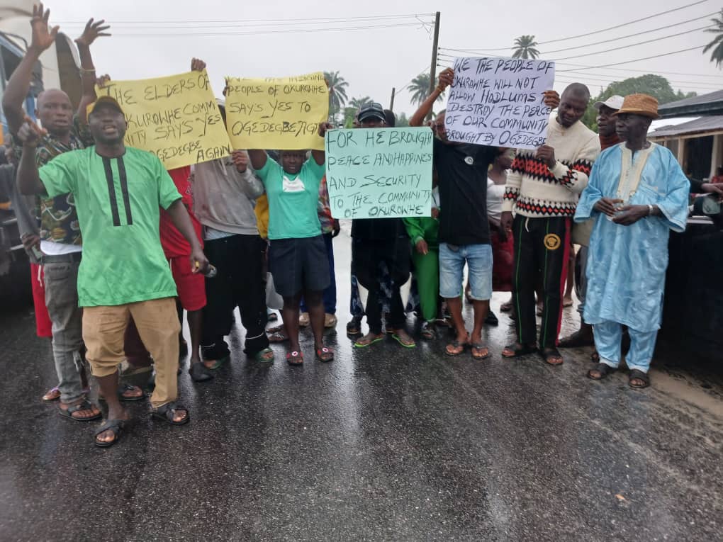 Ogedegbe remains our President General, Okurowhe Community leaders tell protesters