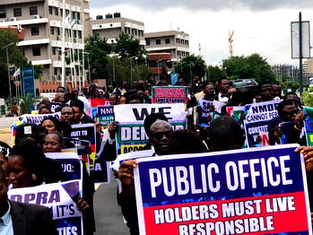Protesting lawyers storm NASS, submit petition against NMDPRA boss
