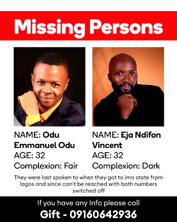 Two UNICROSS lecturers still missing eight weeks after Lagos-Calabar trip