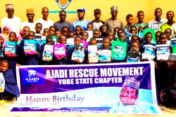 Ajadi Rescue Movement marks leader’s birthday with orphans in Yobe