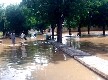 Flood threatens newly renovated Government Science School in Yabo