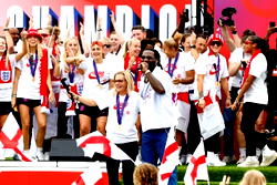 Burna Boy electrifies stage at England lionesses’ UEFA Euro victory celebration