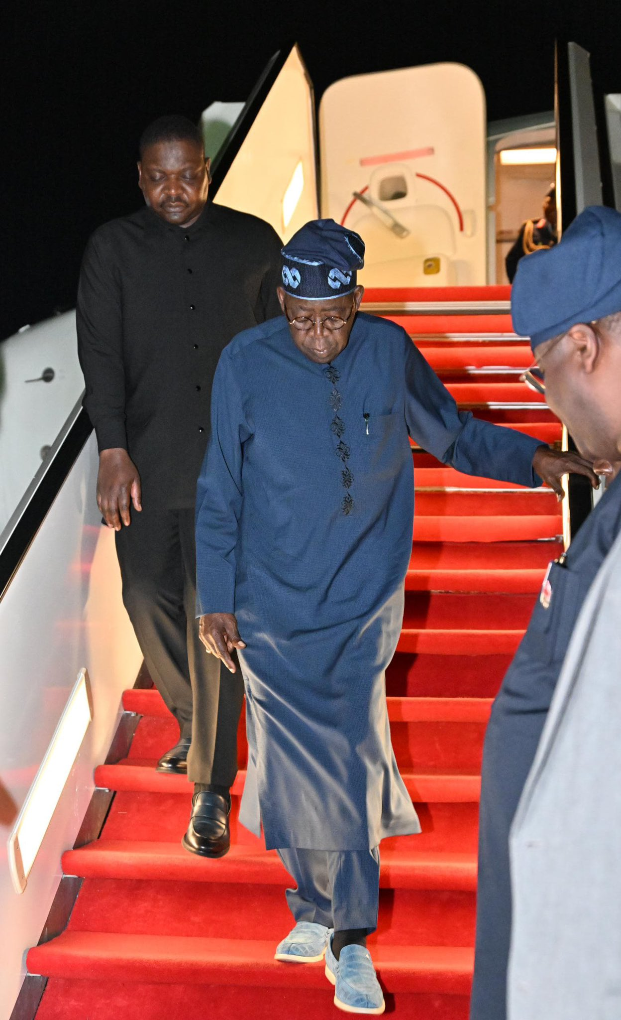 Tinubu returns to Abuja after two-nation visit to Saint Lucia, Brazil