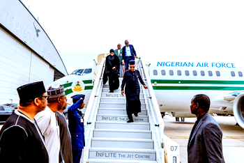 Photos: Shettima, Gbajabiamila arrive London to accompany Buhari’s body to Nigeria