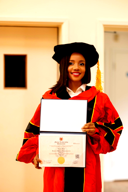 Sandra Odige receives honorary doctorate from UK University