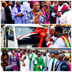 Olakunle Churchill donates bus to Ondo Anglican Church in honour of late father 