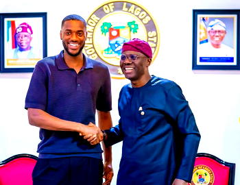 Photos: Chelsea defender, Tosin Adarabioyo visits Sanwo-Olu in Lagos