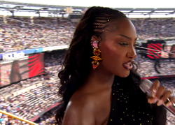 Video: Tems performs ‘Love Me Jeje’ at Club World Cup halftime show