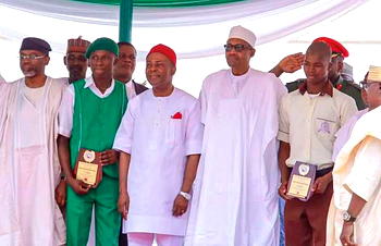 Buhari Celebrates Extraordinary Young Scientist, Eshiobomhe Sigmus Aimofumhe, at the Young Nigerian Scientist Presidential Award Ceremony