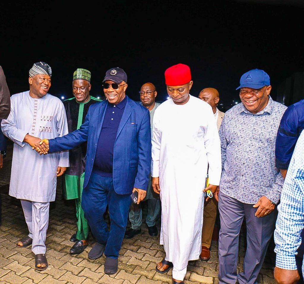Photos: Akpabio back in Nigeria, debunks rumours of ill health