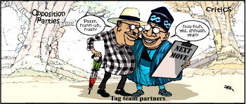 Cartoon: 'If you're Wike(d) men come out from hiding'