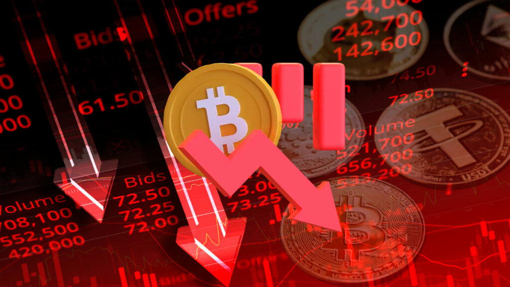 Crypto market suffers $700m liquidation as bitcoin falls amid global turmoil