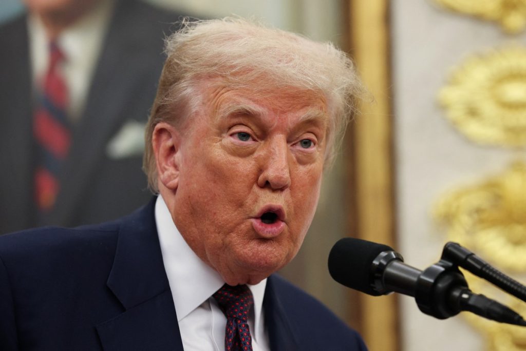 President Trump Makes An Announcement In The Oval Office