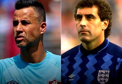 Shilton congratulates Brazilian goalkeeper Fabio on breaking record