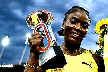 Alfred storms to women’s 100m victory at Diamond League finals