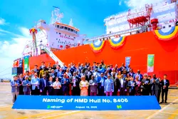 Tinubu commissions LPG vessel named ‘MT Iyaloja Lagos’ in South Korea