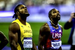 Thompson beats Lyles in first 100m head-to-head since Paris Olympics