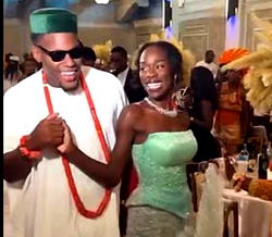 Photos: Nigerian-born British rugby captain, Maro Itoje, teammates in traditional dress for his wedding
