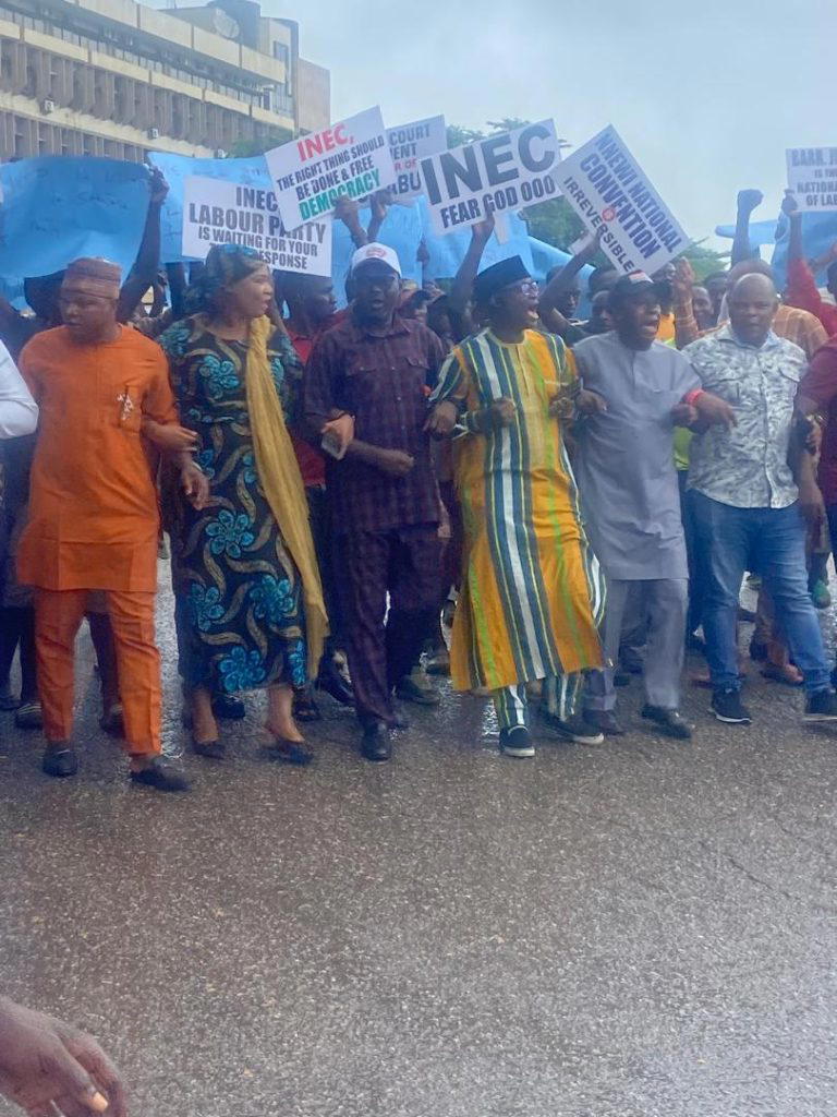 Protest at INEC HQ