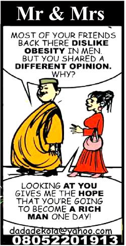 Cartoon: ‘Mrs hopes in stomach infrastructure’