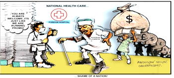 Cartoon: ‘I have headache but I’ll pay for all beds?’