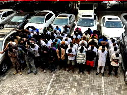 EFCC raids hotel inside Obasanjo Library, arrests 93 suspected internet fraudsters