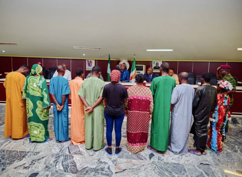 Benu Gov Alia receives 11 rescued kidnap victims, commends security agencies