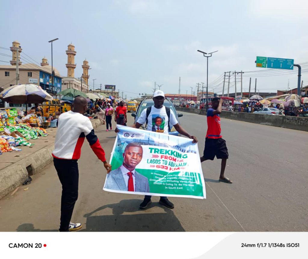 Man treks from Lagos to Abakaliki in support of Nwifuru’s peace efforts in Effium/Ezza-Effium