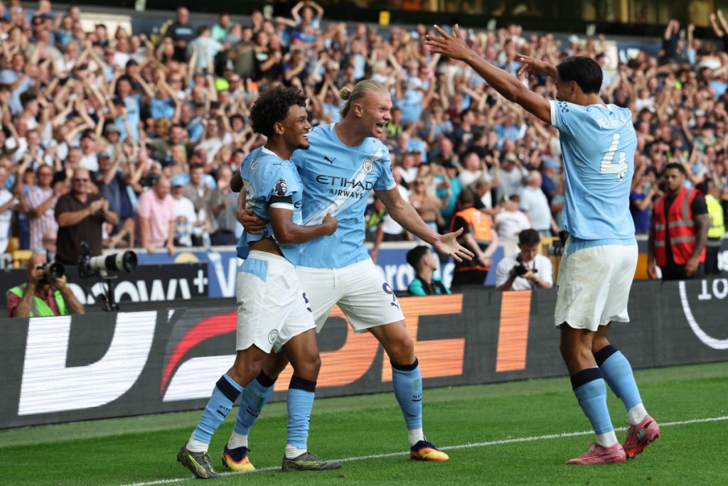 Haaland fires Man City to opening win at Wolves