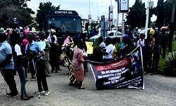 Gridlock as visually impaired persons protest at Lagos airport